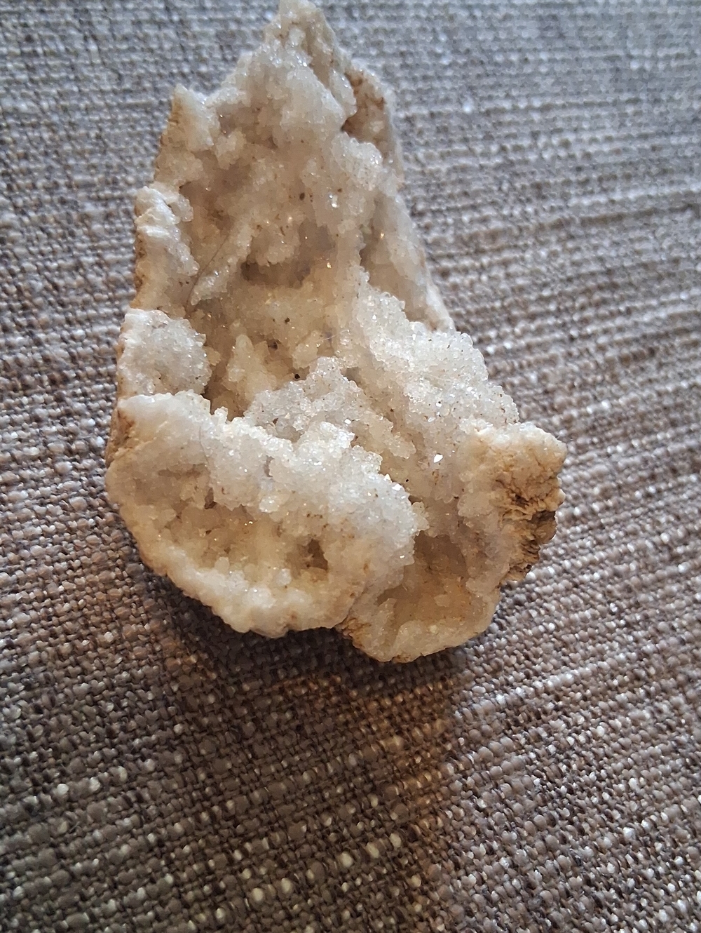 White Quartz Geode Fragment/Cluster 3 in.